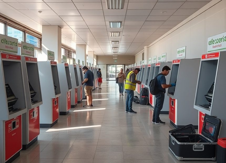 Después — Equipo restablecido en la misma visita y operando con normalidad.
