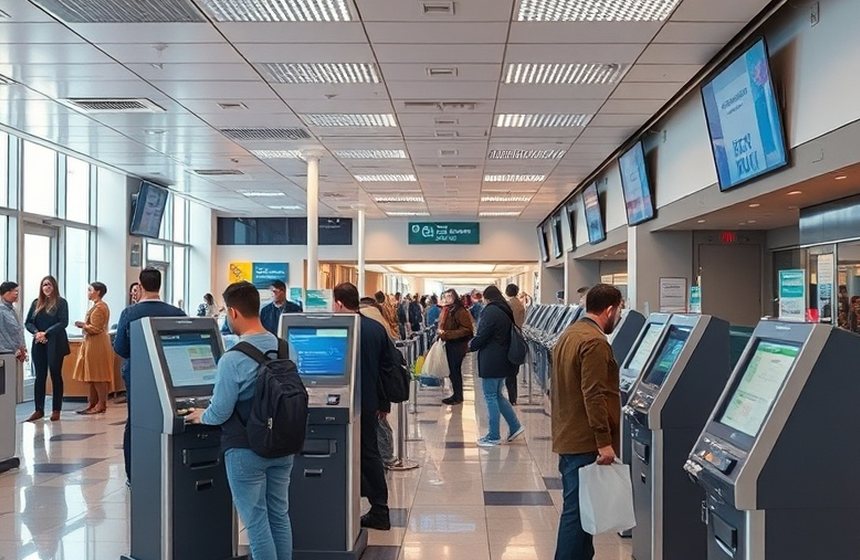 Terminal de autoservicio operativo en una sucursal